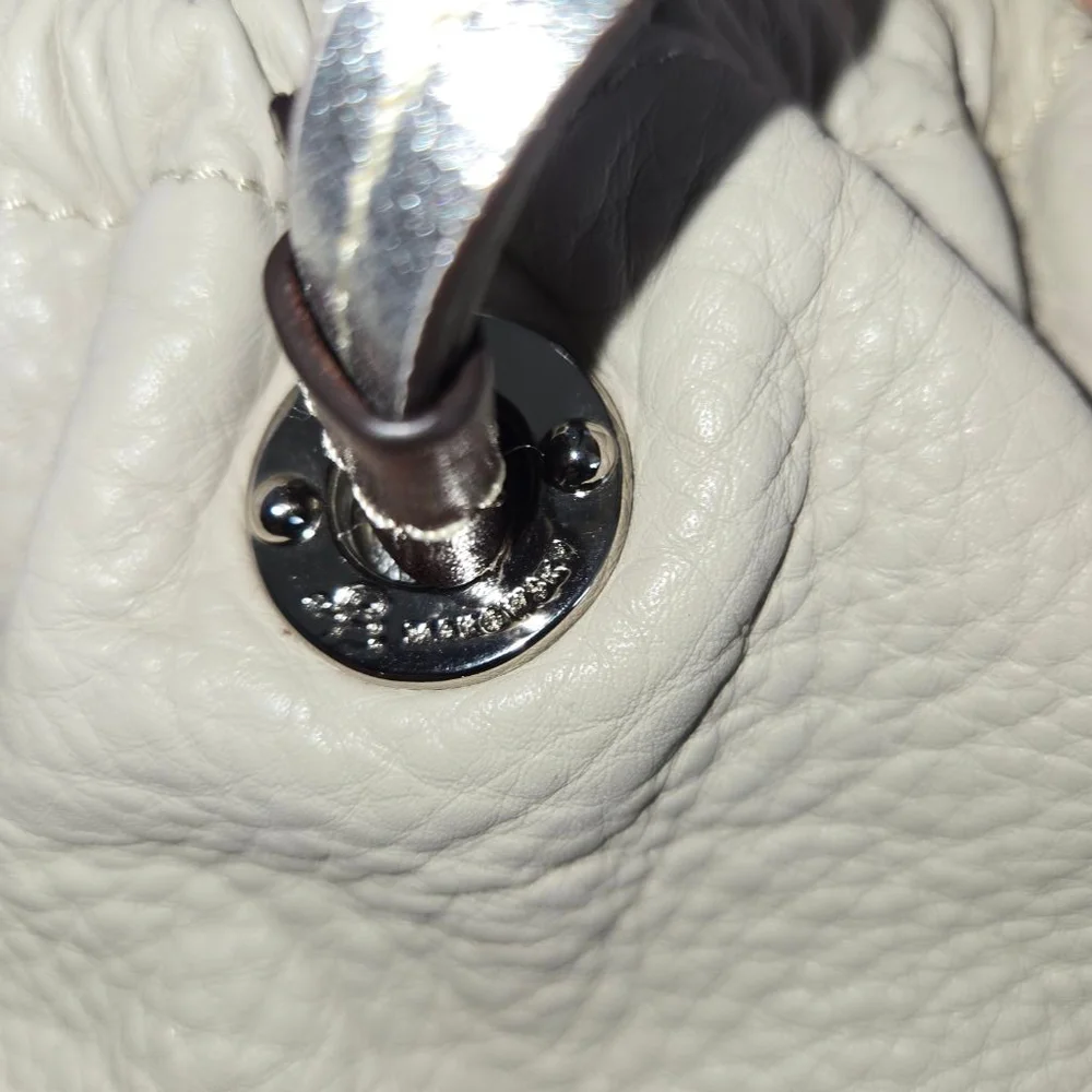 b. makowsky Large Multi Color Leather Hobo Bag in Beige, Black, Silver & Brown - Picture 3 of 14